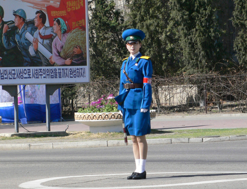 North Korean Traffic Lady!